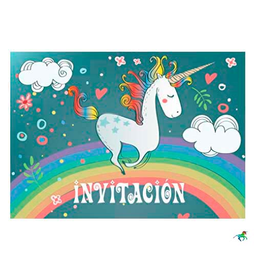 Tarjetas de invitación unicornios