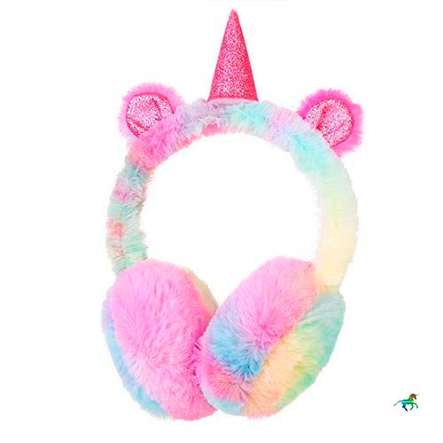 dressfan lindas unicornio Orejeras de unicornio Orejeras para niña diseño lindo felpa 