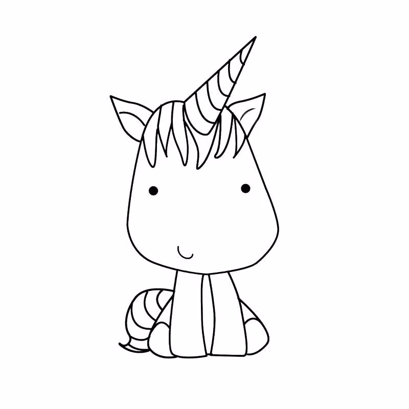 unicornio pigüi para colorear